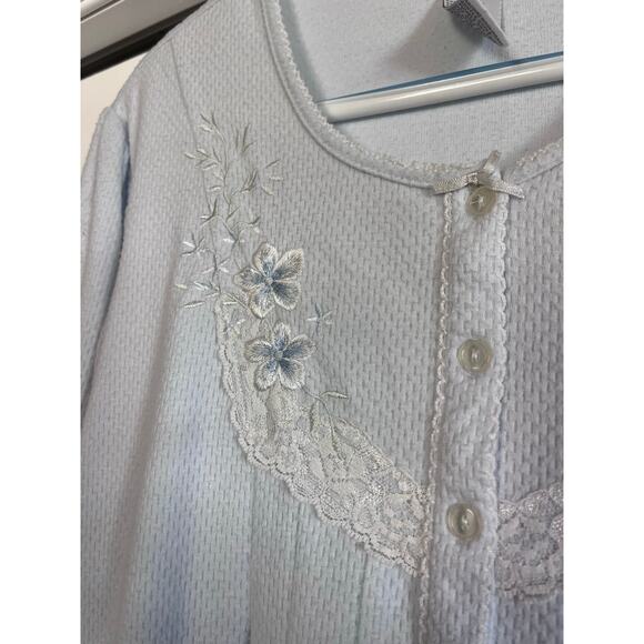 Vintage Heavenly Bodies Long Sleeve Nightgown Sz XL Romantic Cottagecore Gown - Picture 4 of 11